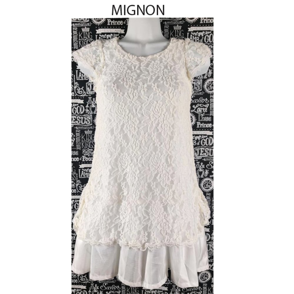 Mignon Lace Bubble Dress Sz 10/12